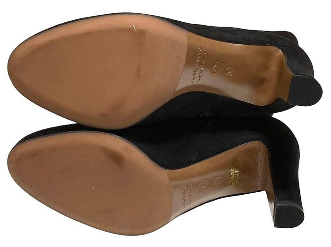 Autre Marque L'Autre Chose Botas Largas de Gamuza Negro - vista 7