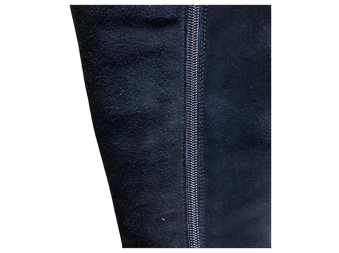 Autre Marque L'Autre Chose Botas Largas de Gamuza Negro - vista 9