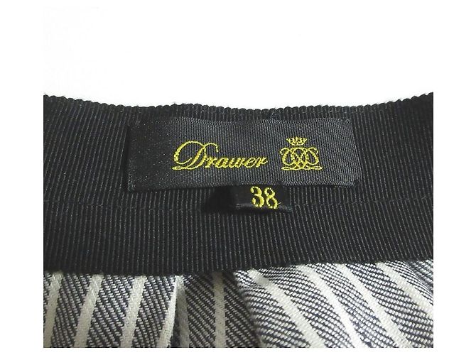 Autre Marque Gonna a ruota Drawer in lino e cotone Marrone - vista 4