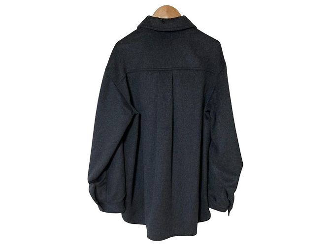 Autre Marque green label relaxing Shaggy Shirt Jacket Nero - vista 2