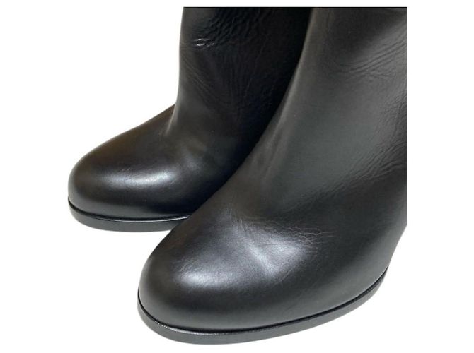 Botas largas de cuero gamuza Gucci Negro - vista 5