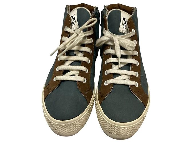 Autre Marque NO NAME SHAKE MID CUT Nubuk-Sneaker Braun Weiß Blau - Ansicht 2