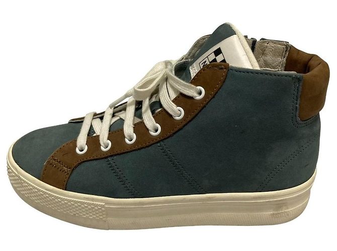Autre Marque NO NAME SHAKE MID CUT Nubuk-Sneaker Braun Weiß Blau - Ansicht 3