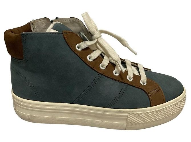 Autre Marque NO NAME SHAKE MID CUT Nubuk-Sneaker Braun Weiß Blau - Ansicht 5