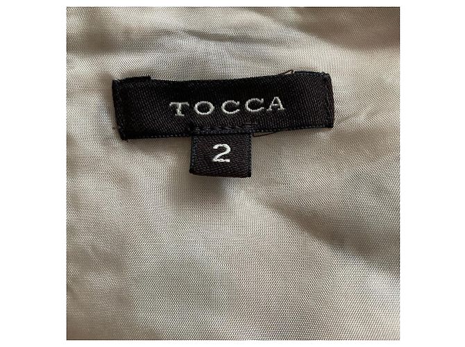 Autre Marque Abito Tocca con ricami floreali Beige - vista 5