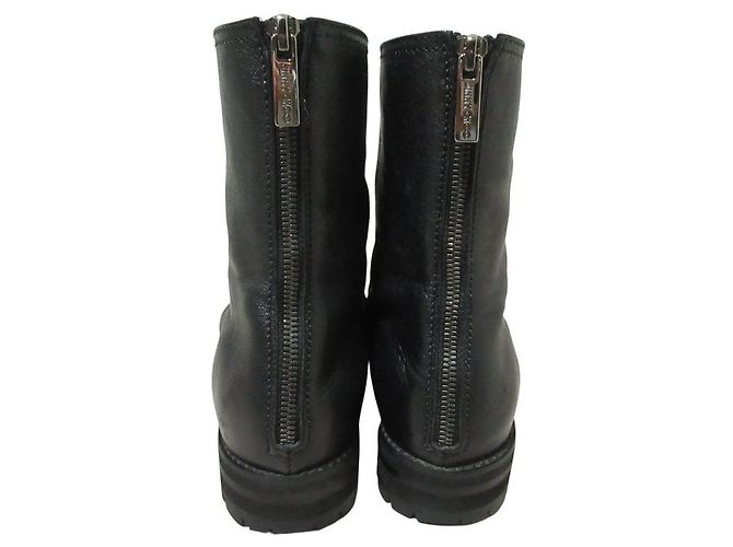 Jimmy Choo HAVANA FLAT Leder Stiefeletten Schwarz - Ansicht 2