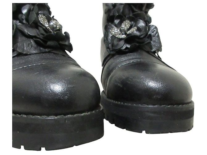 Jimmy Choo HAVANA FLAT Leder Stiefeletten Schwarz - Ansicht 6