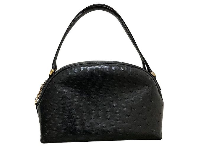 Autre Marque Bolsa de couro de avestruz NICO MARTELLI Preto - vista 2