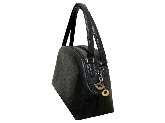 Autre Marque Bolsa de couro de avestruz NICO MARTELLI Preto - vista 3
