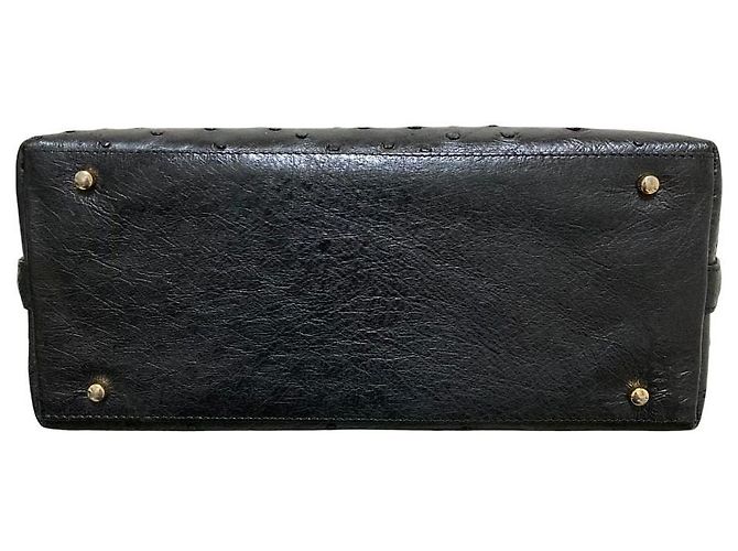 Autre Marque Bolsa de couro de avestruz NICO MARTELLI Preto - vista 4