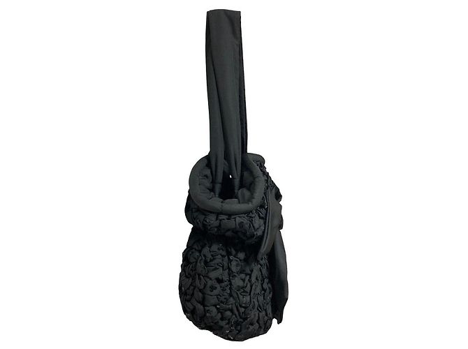 Autre Marque TO BE CHIC Sequin Ribbon Tote Bag Schwarz - Ansicht 2