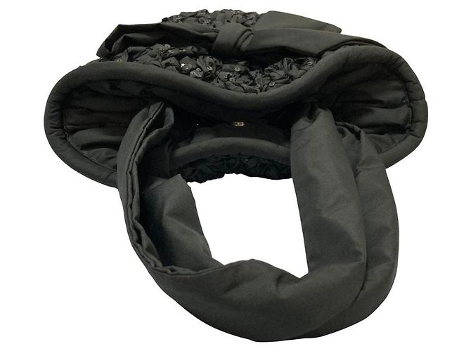Autre Marque TO BE CHIC Sequin Ribbon Tote Bag Schwarz - Ansicht 5
