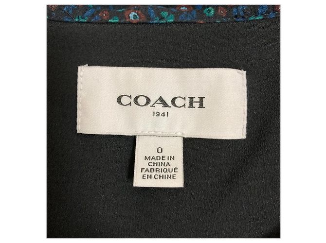 Abito Coach 100% Silk con stampa floreale Blu Blu navy - vista 4
