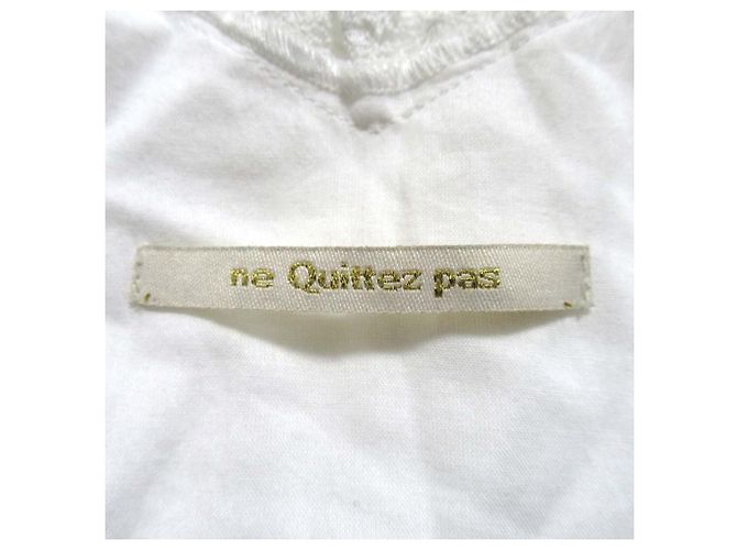 Autre Marque Vestido de renda e voile de algodão NE QUITTEZ PAS Branco - vista 6