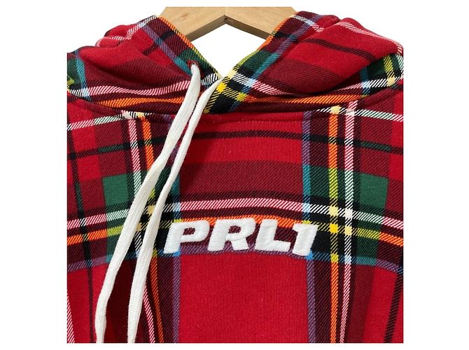 Polo Ralph Lauren Patchwork-Karo-Hoodie aus Baumwolle Rot Blau Gelb - Ansicht 3