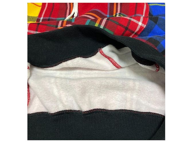 Polo Ralph Lauren Patchwork-Karo-Hoodie aus Baumwolle Rot Blau Gelb - Ansicht 5