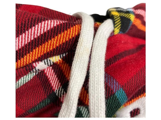 Polo Ralph Lauren Patchwork-Karo-Hoodie aus Baumwolle Rot Blau Gelb - Ansicht 9