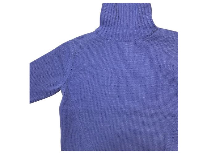Autre Marque United Arrows Rollkragenpullover aus Wolle und Kaschmir Lila - Ansicht 3