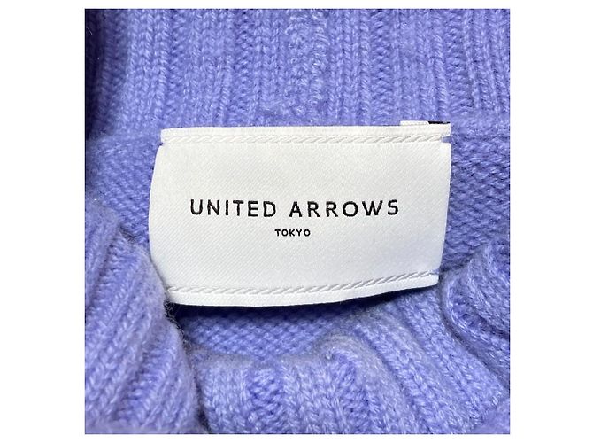 Autre Marque United Arrows Rollkragenpullover aus Wolle und Kaschmir Lila - Ansicht 4