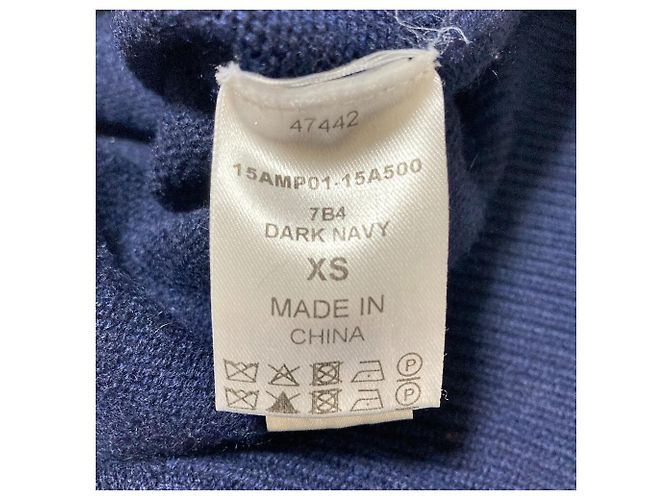 Chloé Chloe V-Ausschnitt Kaschmir Cropped Pullover Blau Marineblau - Ansicht 4