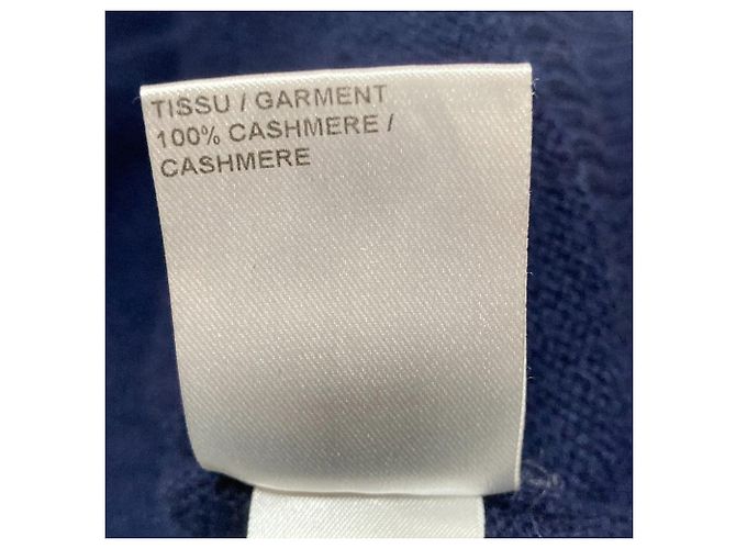 Chloé Chloe V-Ausschnitt Kaschmir Cropped Pullover Blau Marineblau - Ansicht 5