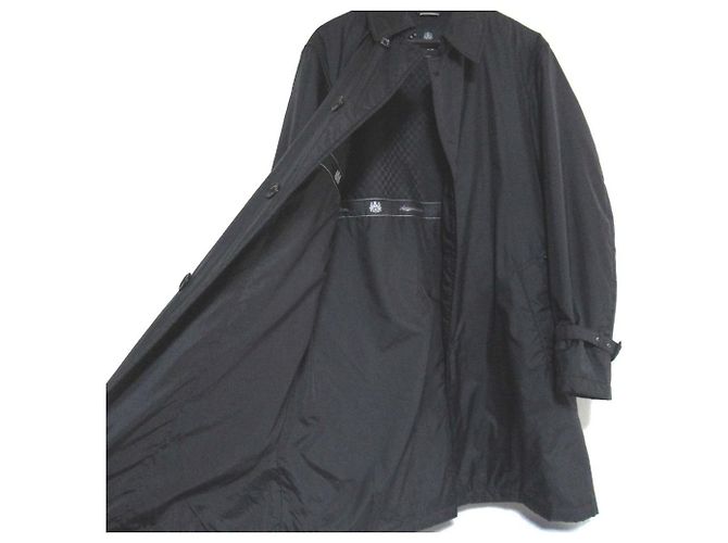 Aquascutum Trench Coat Acolchoado Simples Preto - vista 4