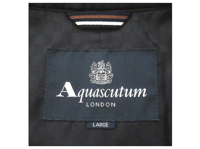 Aquascutum Trench Coat Acolchoado Simples Preto - vista 7
