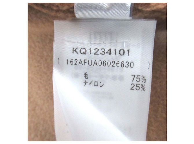 Autre Marque Abrigo poncho sin cuello de lana Alberta Ferretti Castaño Beige - vista 6