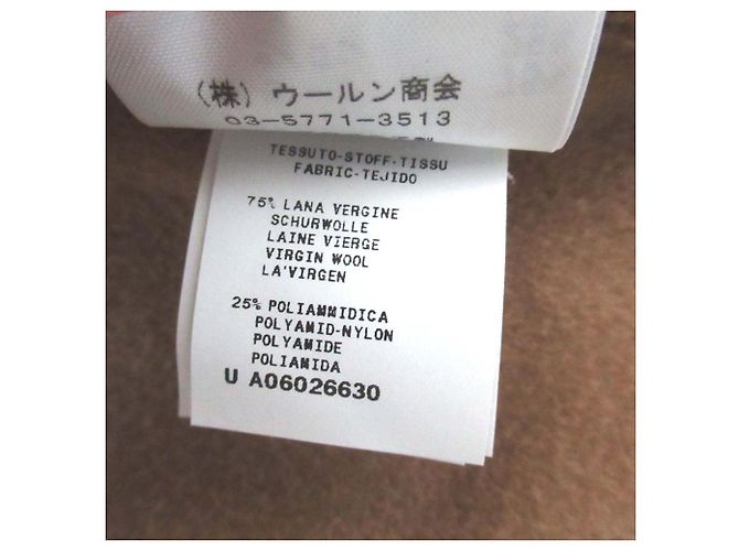 Autre Marque Abrigo poncho sin cuello de lana Alberta Ferretti Castaño Beige - vista 7