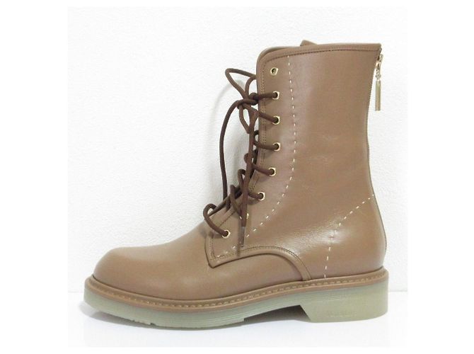 Botines Urban Compact de cuero Max Mara Castaño - vista 2