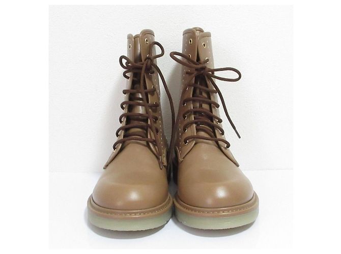Botines Urban Compact de cuero Max Mara Castaño - vista 3