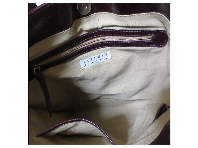 Autre Marque Barneys New York Leder-Tote-Bag Lila - Ansicht 12