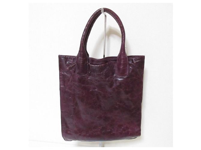 Autre Marque Barneys New York Leder-Tote-Bag Lila - Ansicht 2
