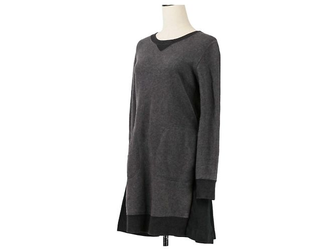 Sacai Back Flare Docking Sweatshirt Nero - vista 2