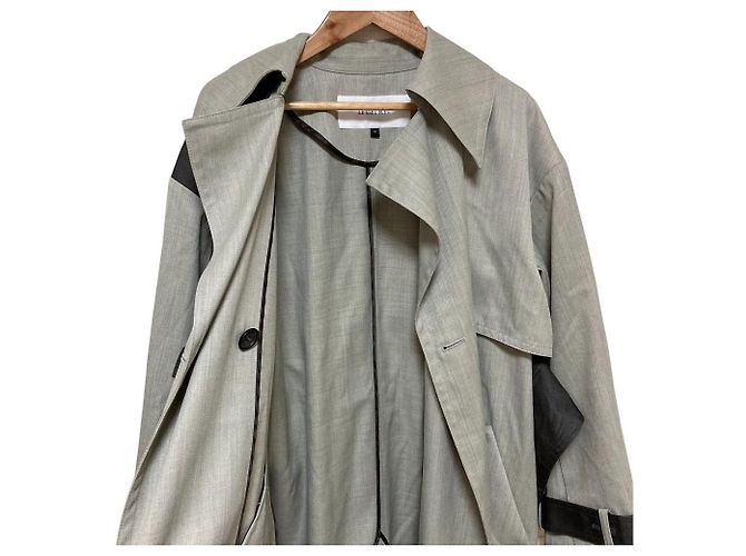 Autre Marque LE CIEL BLEU Trench Coat Cruzado Trench Coat Castaño - vista 3