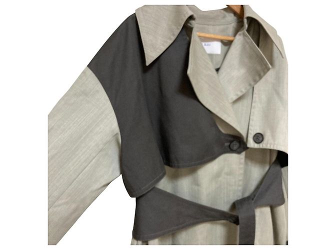 Autre Marque LE CIEL BLEU Trench Coat Cruzado Trench Coat Castaño - vista 4