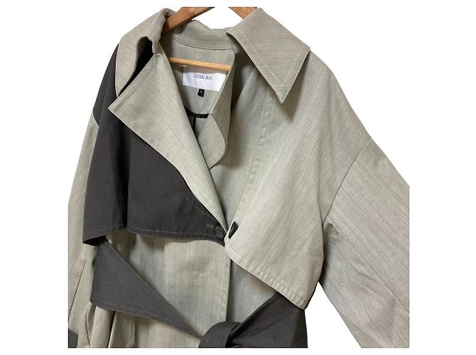 Autre Marque LE CIEL BLEU Trench Coat Cruzado Trench Coat Castaño - vista 5