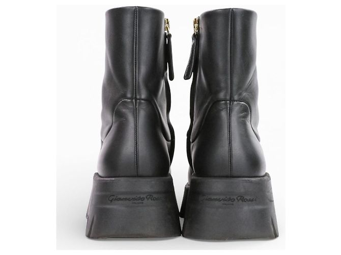 Autre Marque Gianvito Rossi MONTEY Lederstiefel Schwarz - Ansicht 5