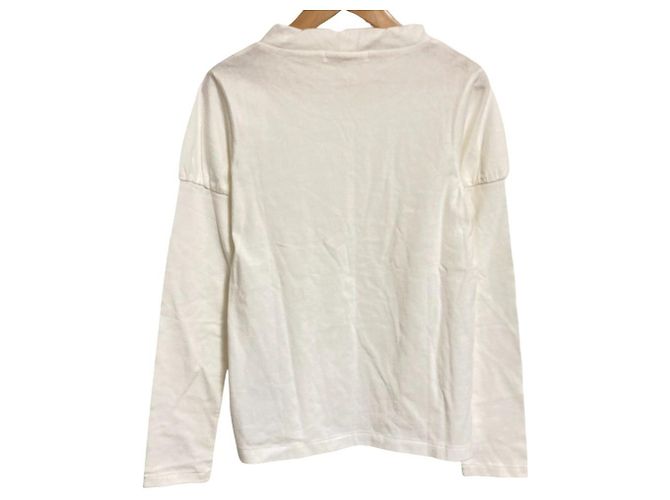 Autre Marque T-shirt a collo alto a maniche lunghe con maniche sovrapposte Ph Blue Bianco - vista 2
