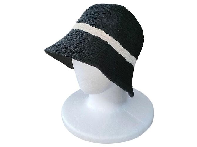 Autre Marque Laura Ashley Strick-Bucket-Hat Schwarz - Ansicht 2