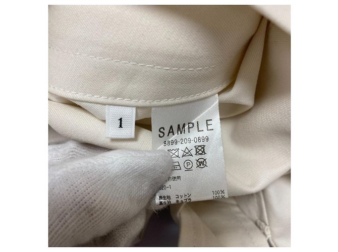 Autre Marque Trench oversize con cintura LOEFF Crudo - vista 10