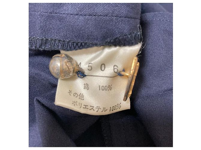 Autre Marque ALBEROBELLO Hemdenkleid aus Chiffon mit plissiertem Saum Blau Marineblau - Ansicht 9