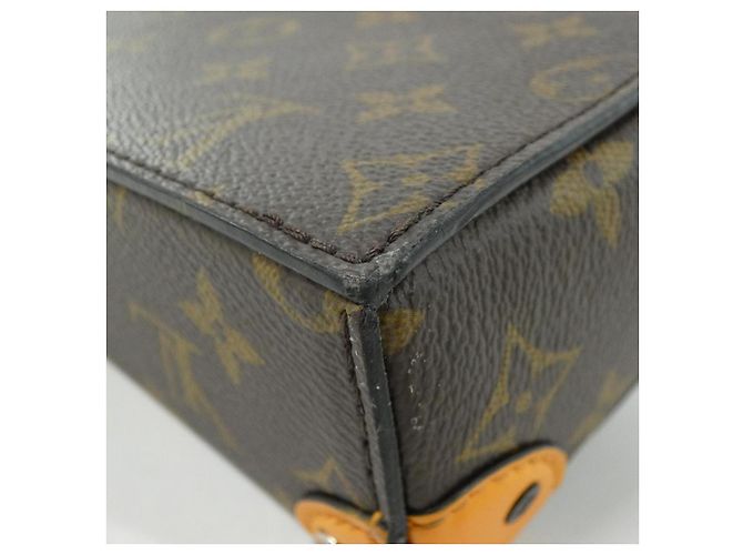 Borsa a tracolla Louis Vuitton Monogram Macassar Steamer Wearable Wallet Marrone - vista 3