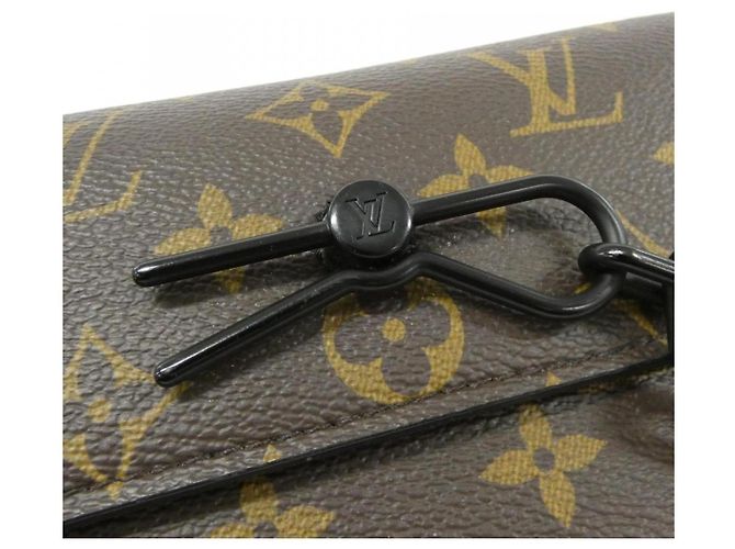 Borsa a tracolla Louis Vuitton Monogram Macassar Steamer Wearable Wallet Marrone - vista 5