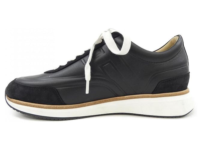 Hermès Easy Sneakers aus schwarzem Leder - Ansicht 2