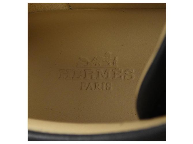 Hermès Easy Sneakers aus schwarzem Leder - Ansicht 6