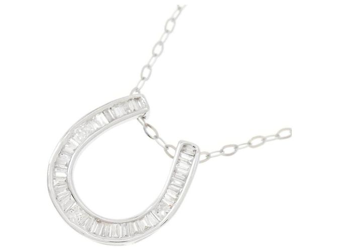 Autre Marque Horseshoe Au750 Diamantenhalskette Silber - Ansicht 3