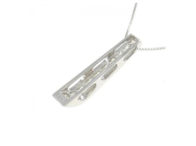 Autre Marque Collier en platine et diamants Argenté - vue 4