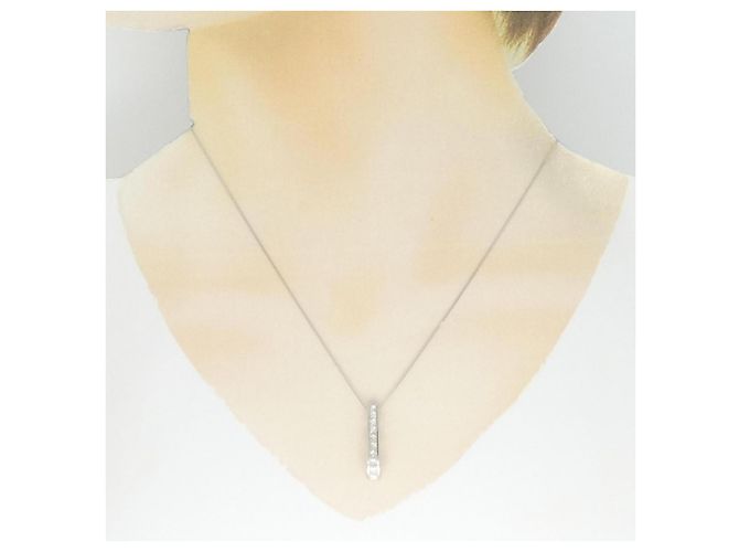 Autre Marque Collier en platine et diamants Argenté - vue 6