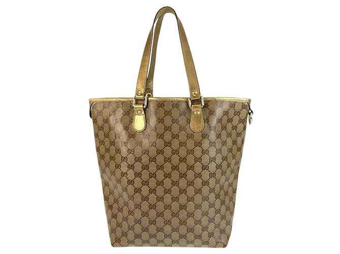 Gucci GG Crystal PVC 2-Way Tasche Beige - Ansicht 2